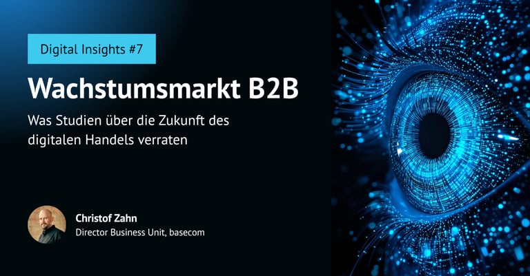 Beitragsbild Blog: Wachstumsmarkt B2B. Was Studien über die Zukunft des digitalen Handels verraten