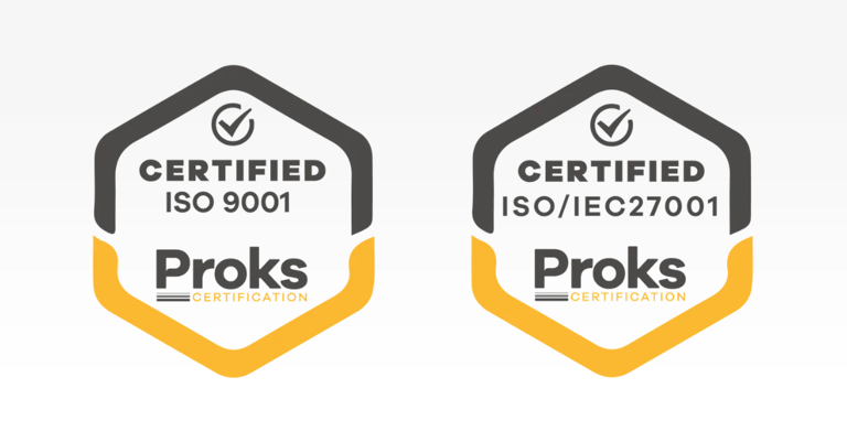 Abbildung: Badges zur ISO-Zertifizierung von basecom